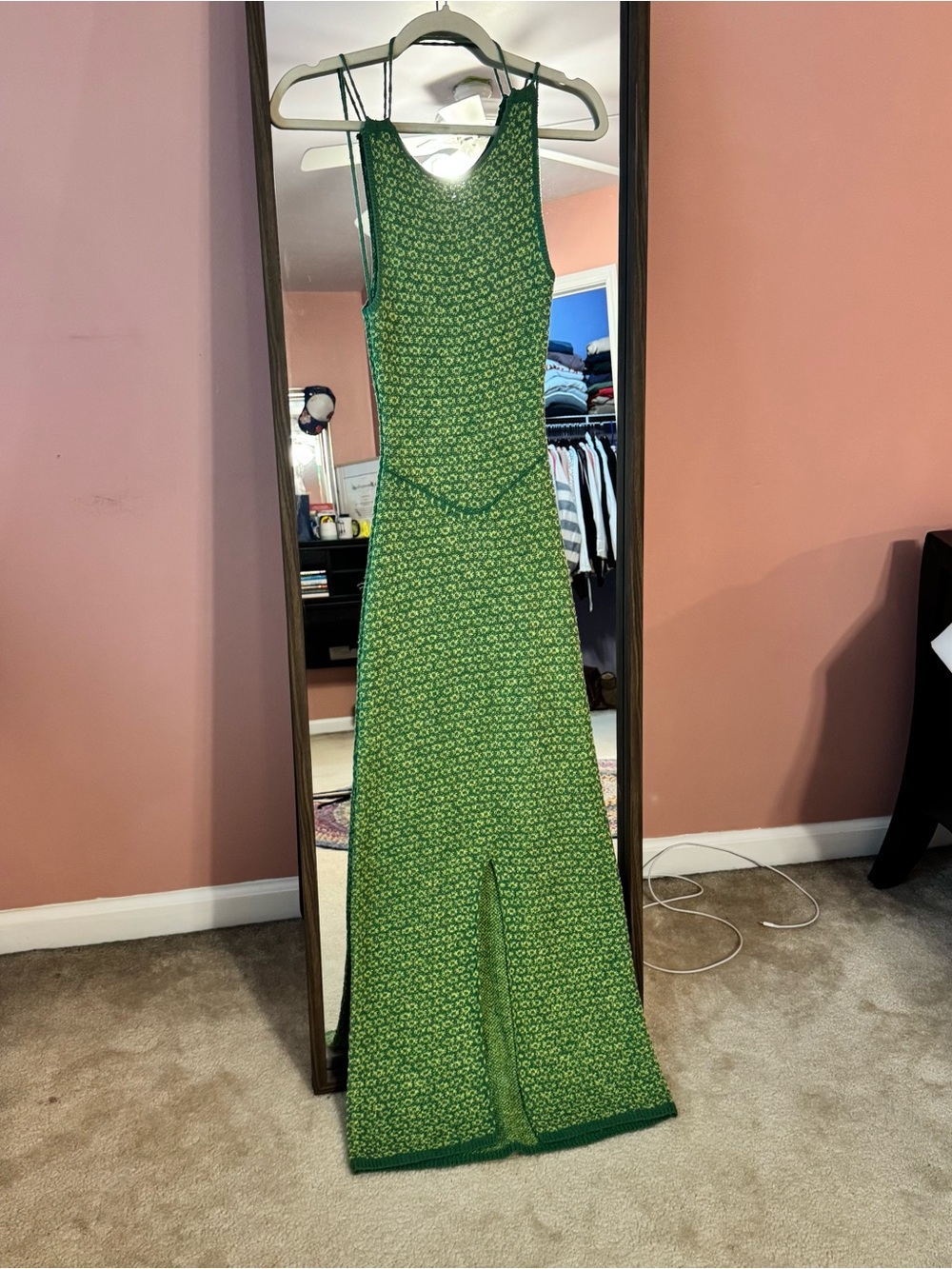 FP BEACH - Green Patterned Knit Maxi Dress